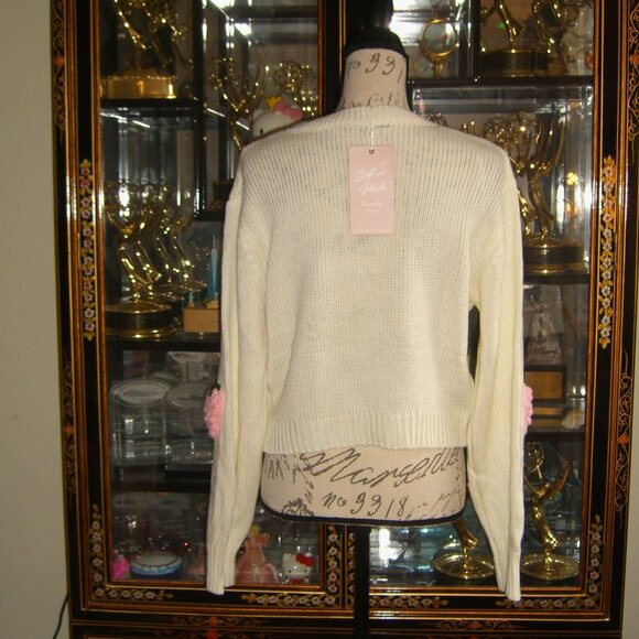 NWT LOVE TREE 3D STRAWBERRY SWEATER S - Picture 4 of 5